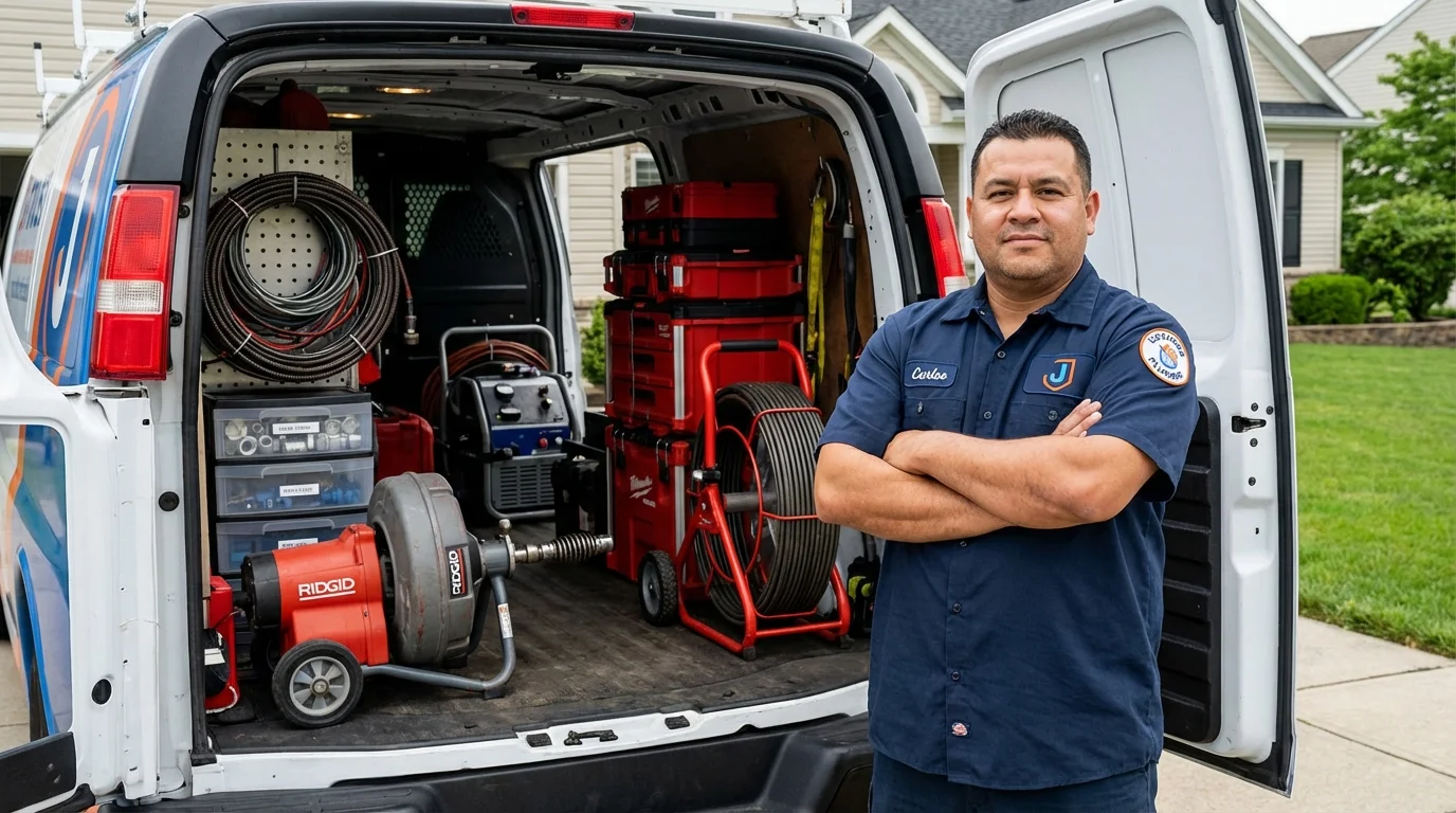 Professional drain cleaning equipment and Johns Plumbing LLC plumber in Grand Ronde