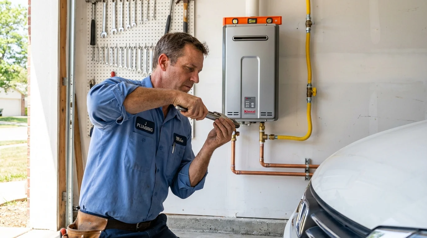 Tankless water heater installation by a Johns Plumbing LLC plumber in Grand Ronde